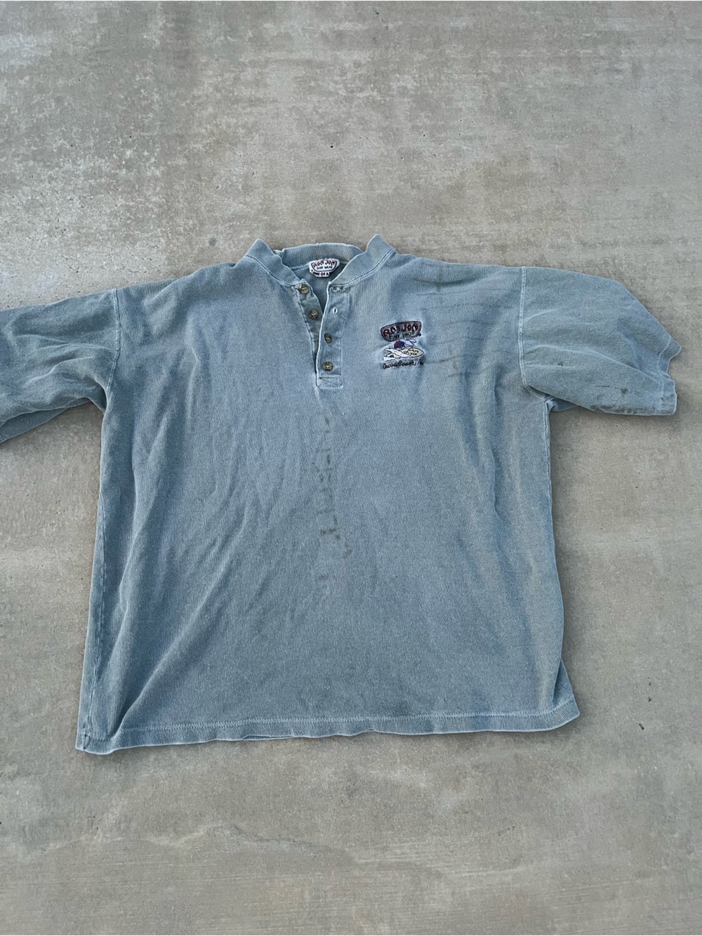 Vintage Ron Jon Surf Shop Green Henley Tee size L - Picture 4 of 8